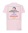 T-shirt personalizzata con stampa su schiena