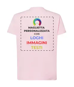 T-shirt personalizzata con stampa su schiena