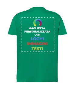 T-shirt personalizzata con stampa su schiena