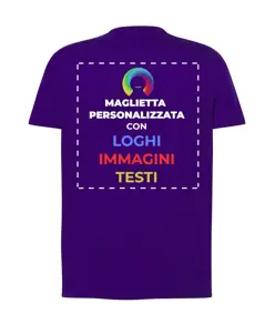 T-shirt personalizzata con stampa su schiena