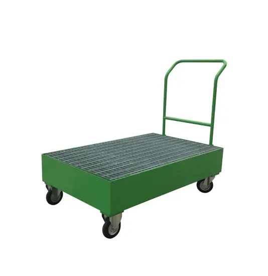 Carrello con vasca di raccolta