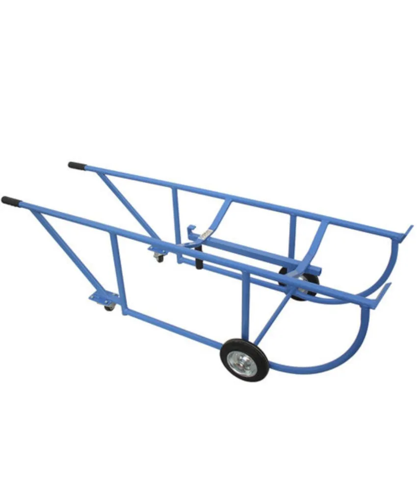Carrello per fusti ribaltabile, 600x1700x528 mm - colore:blu