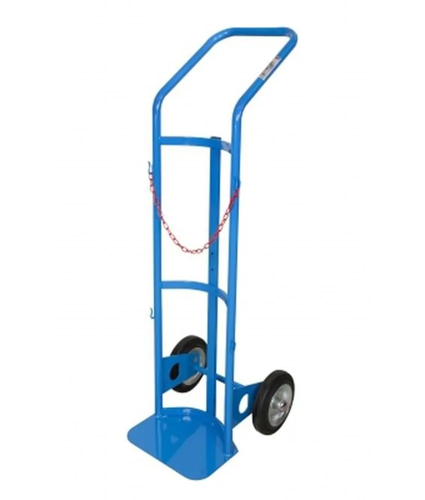 Carrello portabombola monoposto, 2 ruote gomma piena - 450x1250 mm