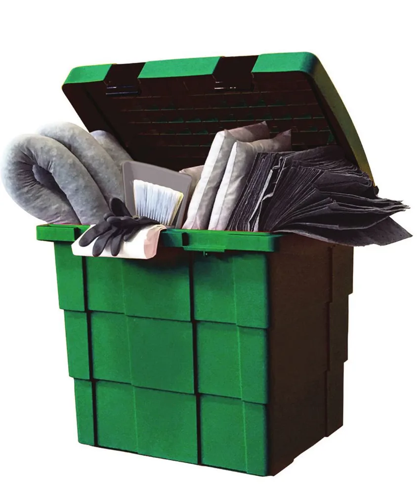 Kit assorbenza universali, in contenitore polietilene - 75 panni - assorbimento minimo: 98 litri