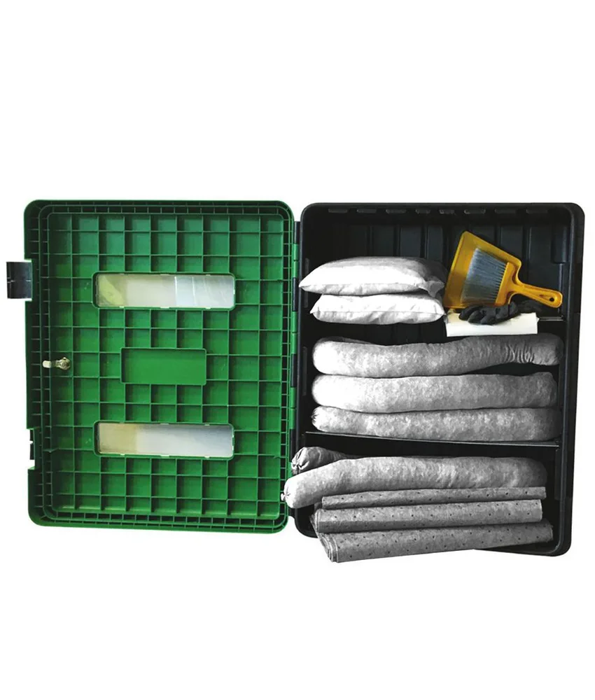 Kit per assorbenza oli, in armadio - 25 panni - assorbimento minimo: 60 litri