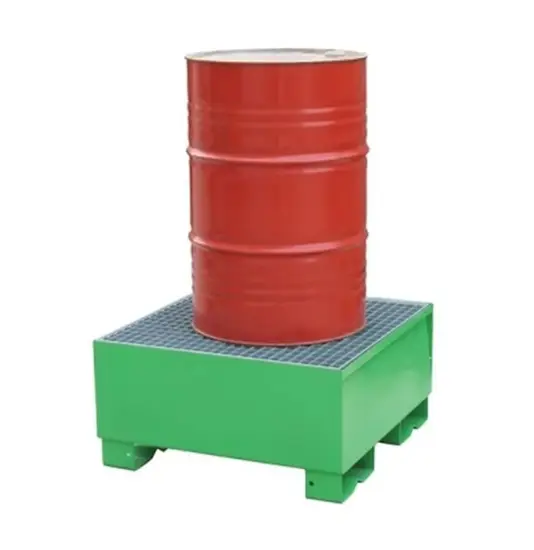 Vasca di contenimento in acciaio per fusto 200 kg