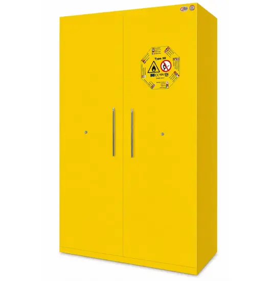Armadio 2 ante per prodotti infiammabili colore giallo  Bacmy11