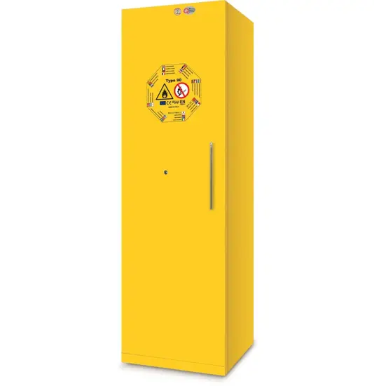 Armadio ad 1 anta per prodotti infiammabili colore giallo  Bacmy11