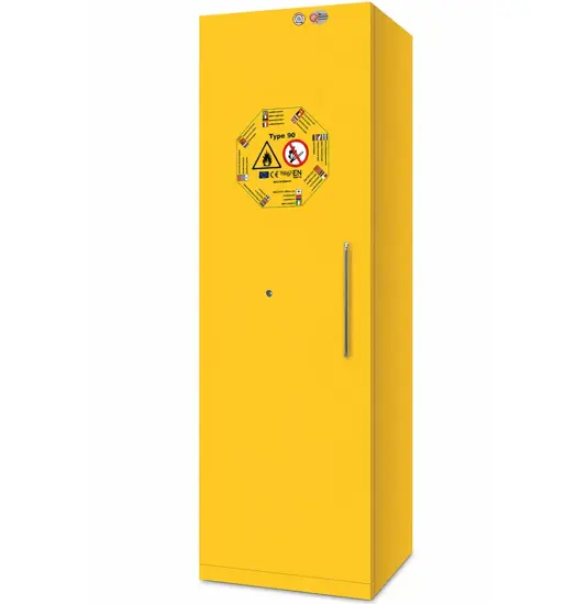 Armadio ad 1 anta per prodotti infiammabili colore giallo  Bacmy11