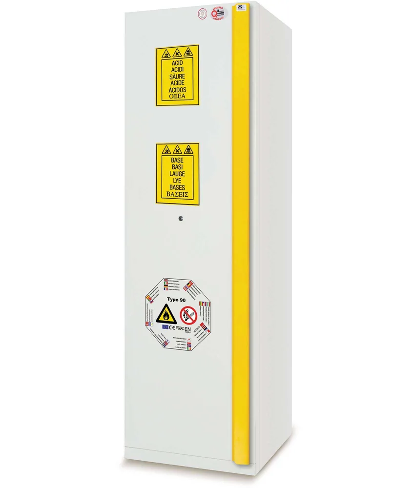 Armadio di sicurezza per prodotti infiammabili acidi e basi Combistorage 60 fire, 3 comparti - stoccaggio di acidi basi e infiammabili - resistenz...