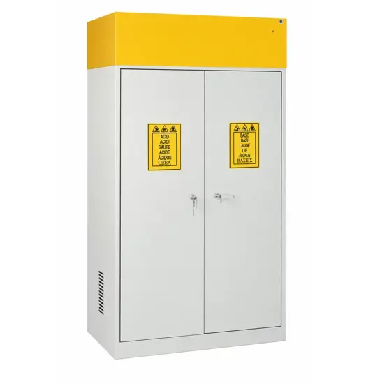 Armadio ignifugo 2 porte per chimici con aspiratore