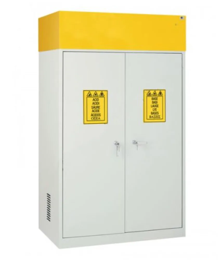 Armadio ignifugo 2 porte per chimici con aspiratore, due porte - per prodotti chimici