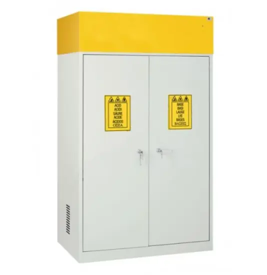 Armadio ignifugo 2 porte per chimici con aspiratore