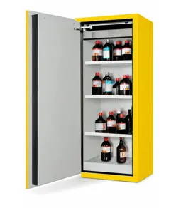 Armadio per liquidi infiammabili giallo con una porta  Big Fire MY11Y