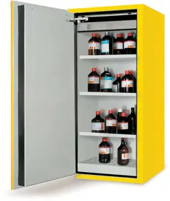 Armadio per liquidi infiammabili giallo con una porta  Big Fire MY11Y