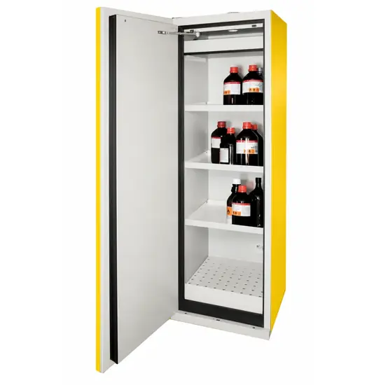 Armadio per liquidi infiammabili giallo con una porta  Fire MY11