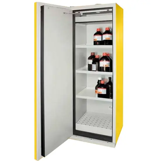 Armadio per liquidi infiammabili giallo con una porta  Fire MY11