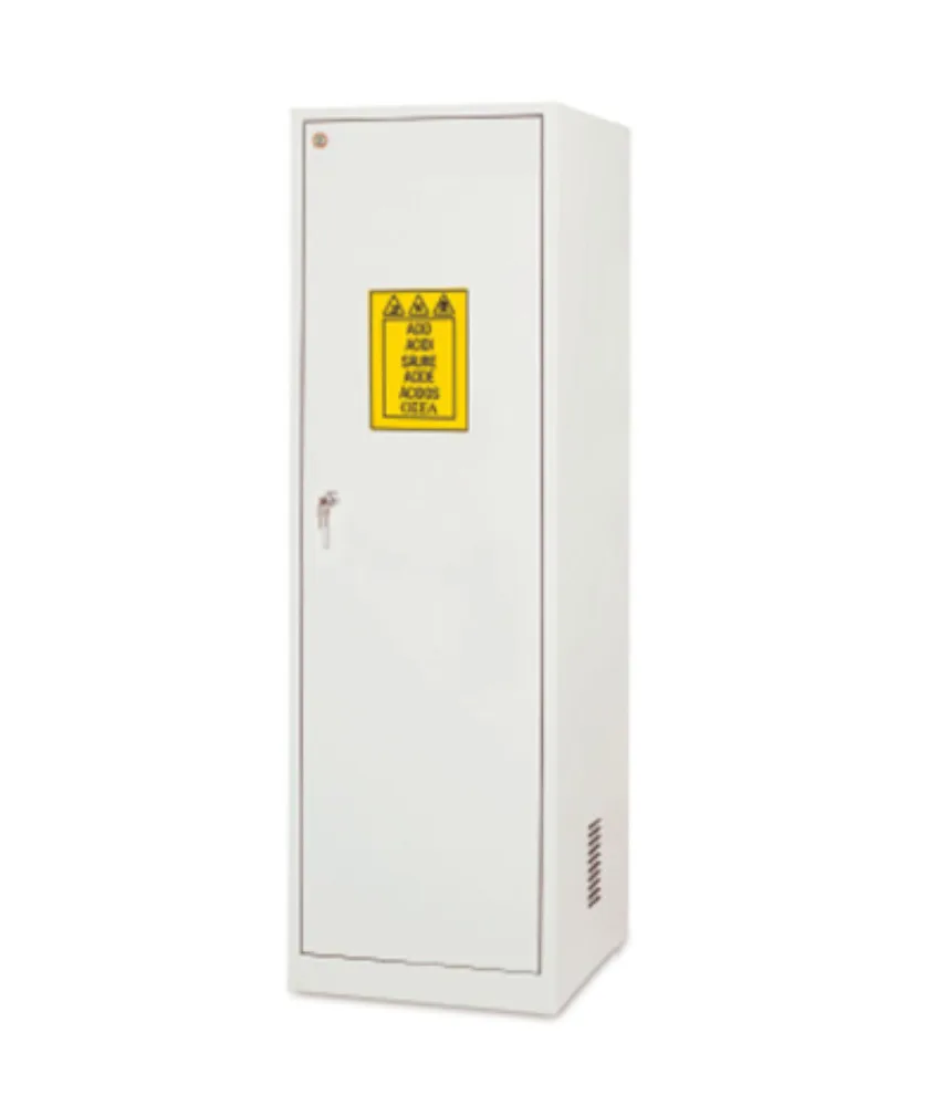 Armadio per lo stoccaggio di sostanze corrosive e prodotti chimici Serie Cs, 1 porta piena - 3 ripiani - certificati EN61010-1, EN16121, CEI 66-5