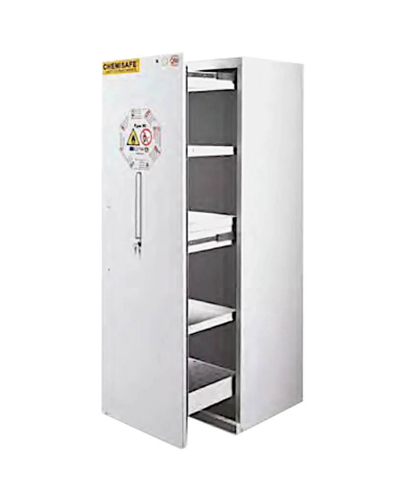 Armadio per prodotti infiammabili Fire MY11, in lamiera d'acciaio - sistema chiusura automatica - resistenza al fuoco 90 minuti