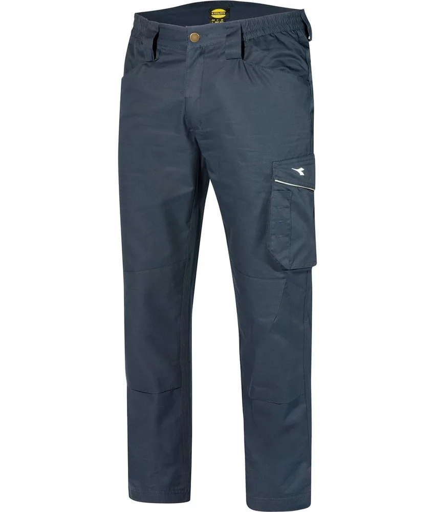 Pantaloni lunghi in cotone Diadora Pant Rock Light Performance, 100%cotone - tasche porta ginocchiere - elastico in vita
