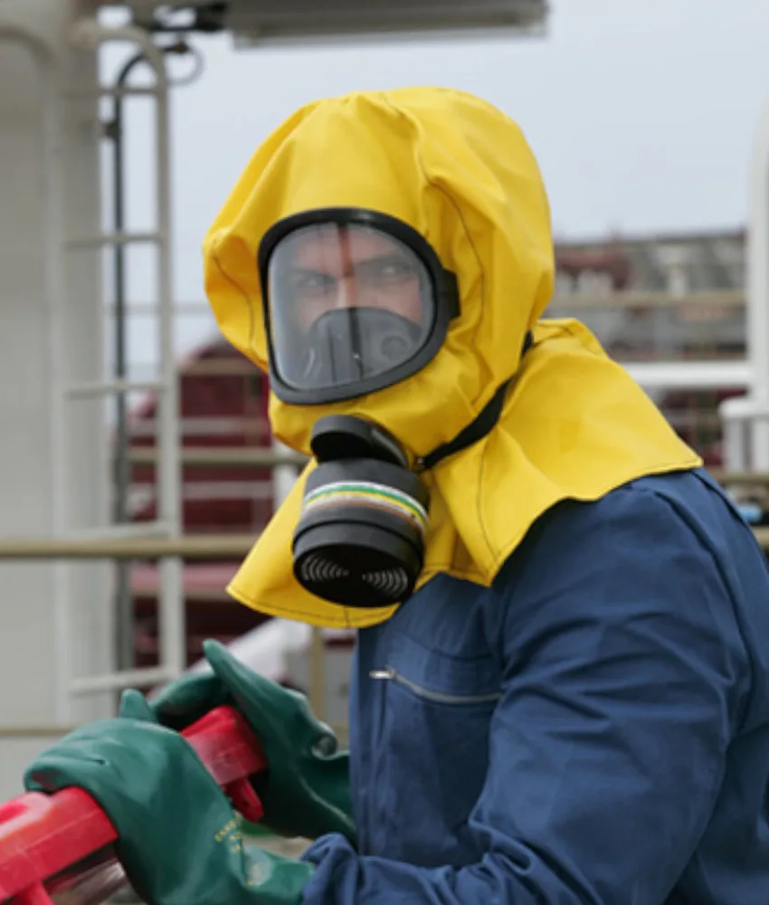Maschera antigas DPI Sèkur C607 MD, in EPDM - visore in policarbonato - con cappuccio