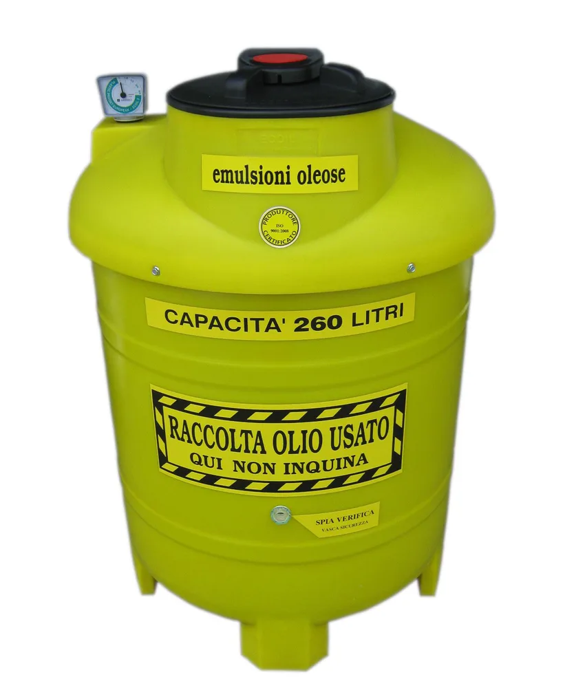 Contenitore per raccolta di emulsioni oleose ECOIL DUPLEX EMULSIONE, con vasca di sicurezza incorporata - dotati di cestello filtro asportabile