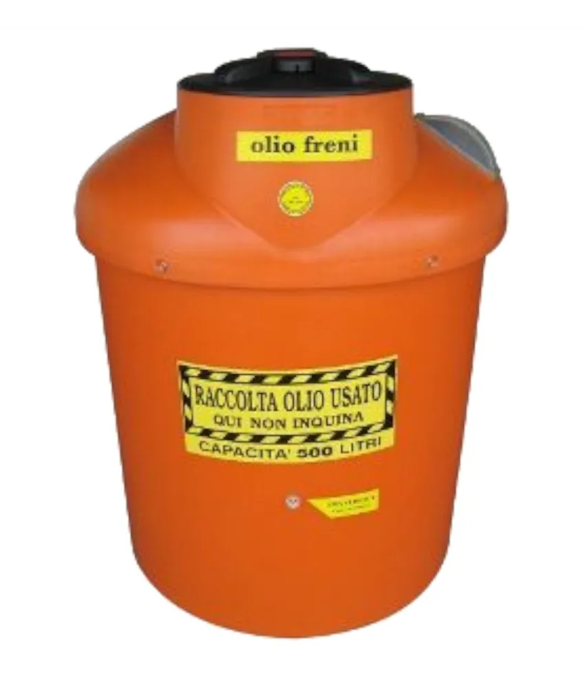 Contenitore per raccolta di olio freni ECOIL DUPLEX FRENI, con vasca di sicurezza incorporata - dotati di cestello filtro asportabile