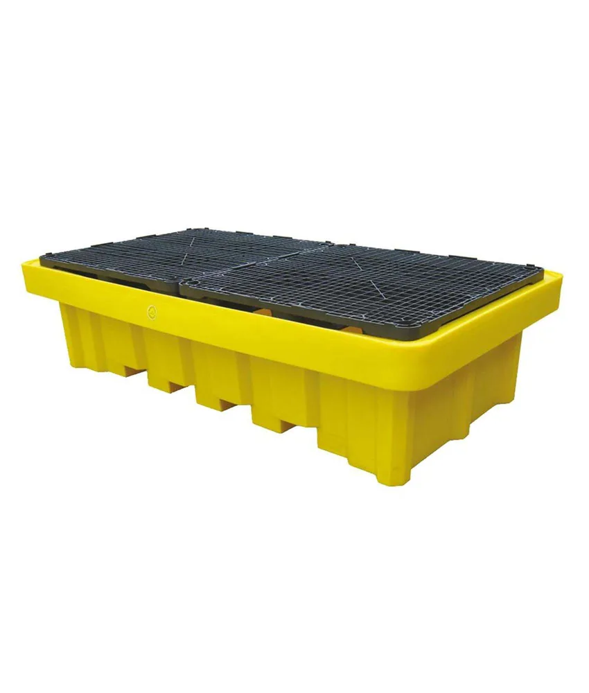 Vasca di sicurezza in PE P1101, in polietilene - capacità 1150 litri - colore giallo