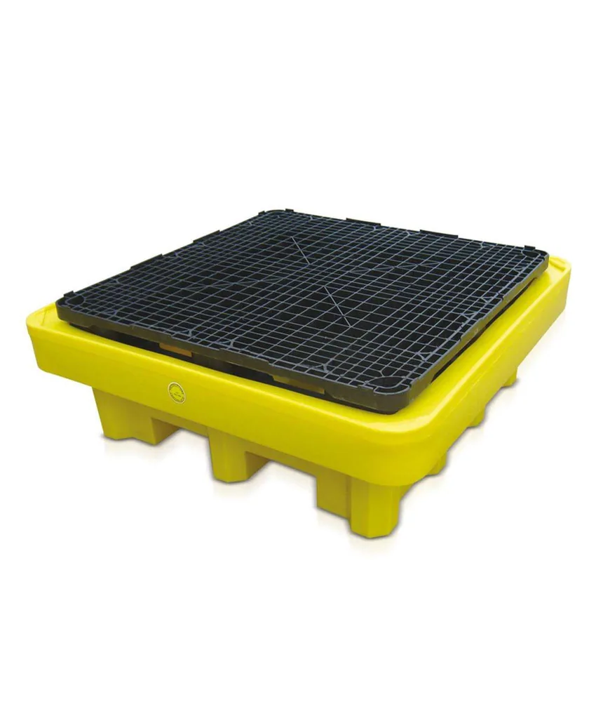 Vasca di stoccaggio in PE P500, colore giallo - capacità 500 litri