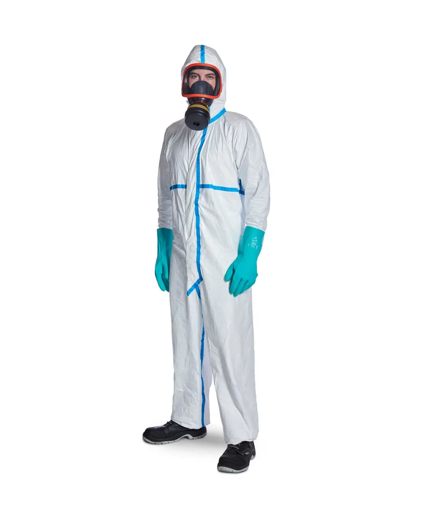 100 pezzi tute anti radiazioni Tyvek 600 Plus, Cappuccio - protezione da radiazioni - cuciture rinforzate