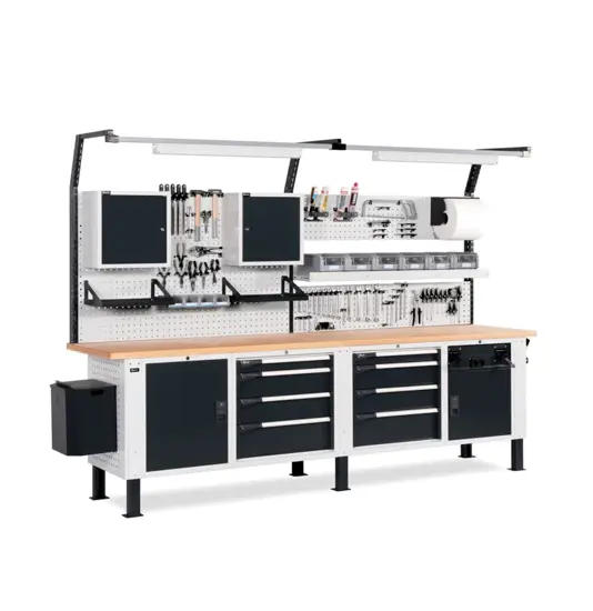 Banco da lavoro con pannelli forati Fami Work Master BR 3000