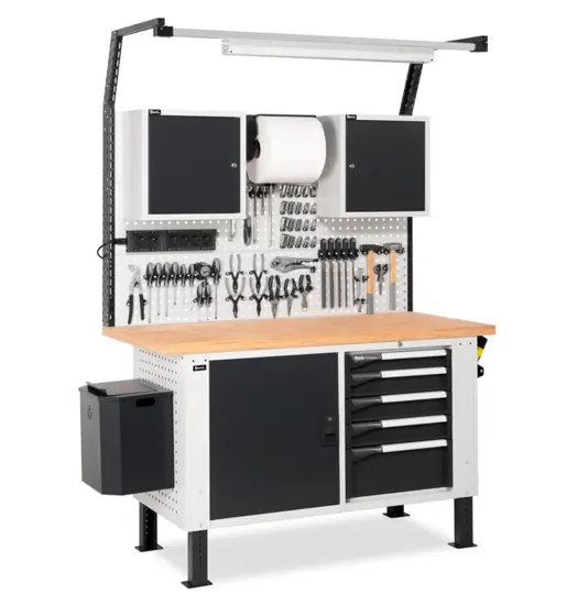 Banco da lavoro con pannelli forati Fami Work Master BR