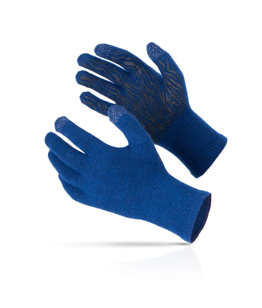 Sottoguanti touchscreen Flexitog Ice Diamond, 96% lana merino - palmo puntinato in PVC - elevato isolamento