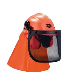 Casco forestale con cuffie antirumore
