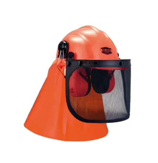 Casco forestale con cuffie antirumore