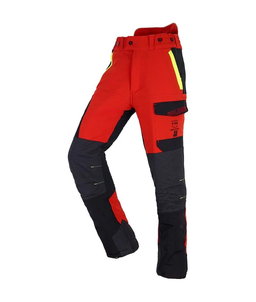 Pantalone Antitaglio Solidur Infinity, pantaloni da lavoro per motosega - protezione antitaglio classe 3 - multitasche