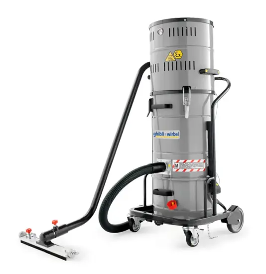 Aspiratore solidi liquidi carrellato a tre motori Ghibli & Wirbel InDust AX20