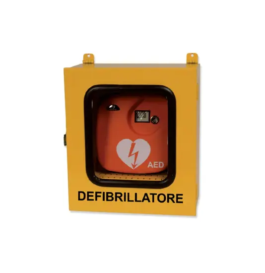 Armadietto per defibrillatori