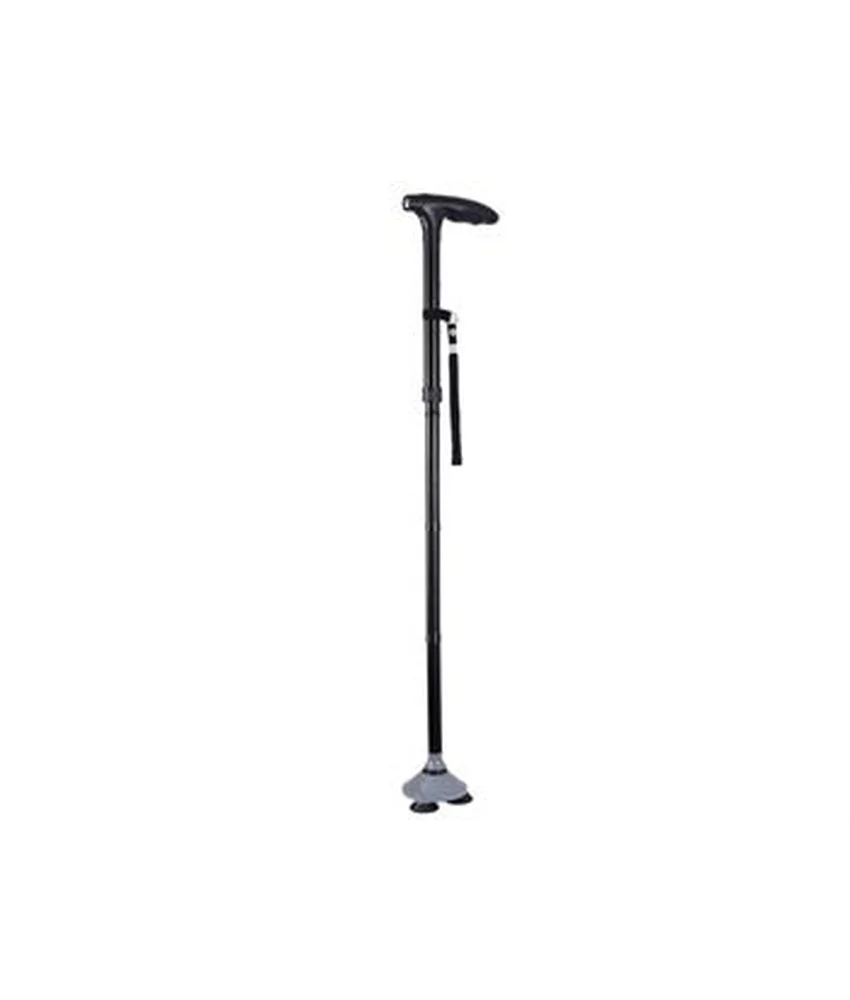 Bastone antiscivolo con luce Trusty Cane, pieghevole - con 3 piedini stabili antiscivolo