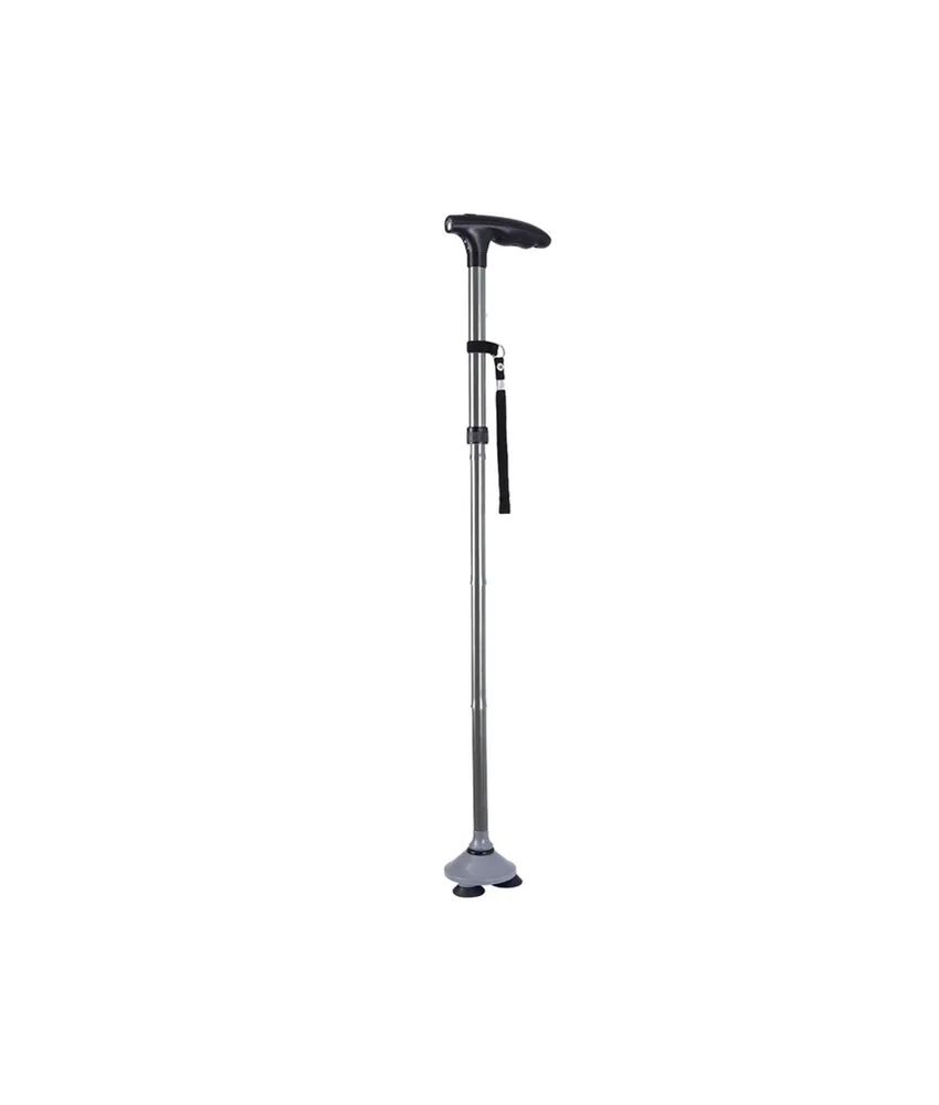 Bastone antiscivolo con luce Trusty Cane, pieghevole - con 3 piedini stabili antiscivolo