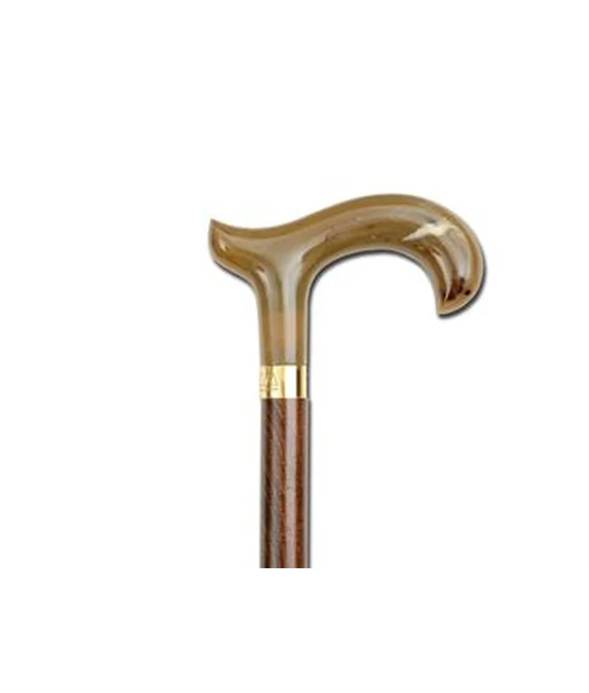 Bastone in legno unisex Tiziano, altezza: 92 cm - corno