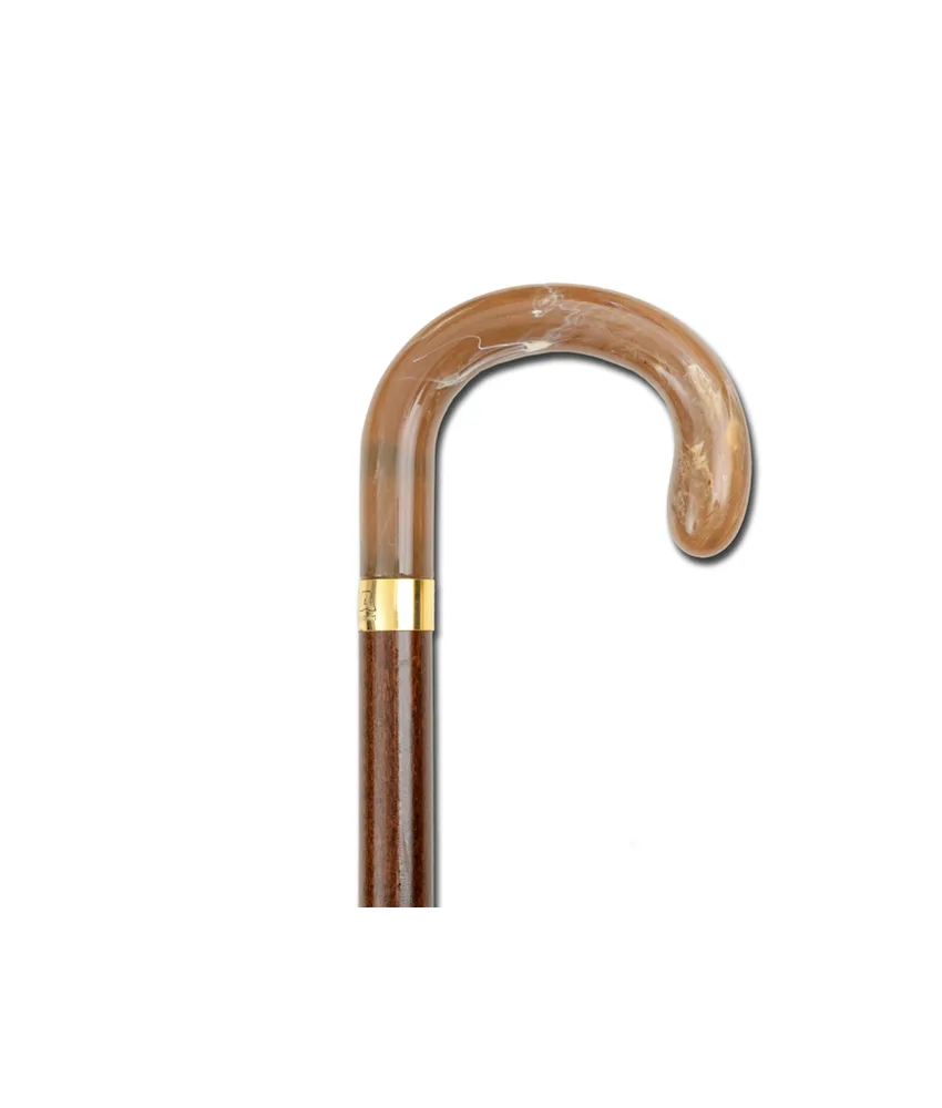 Bastone in legno unisex Tiziano, altezza: 92 cm - corno
