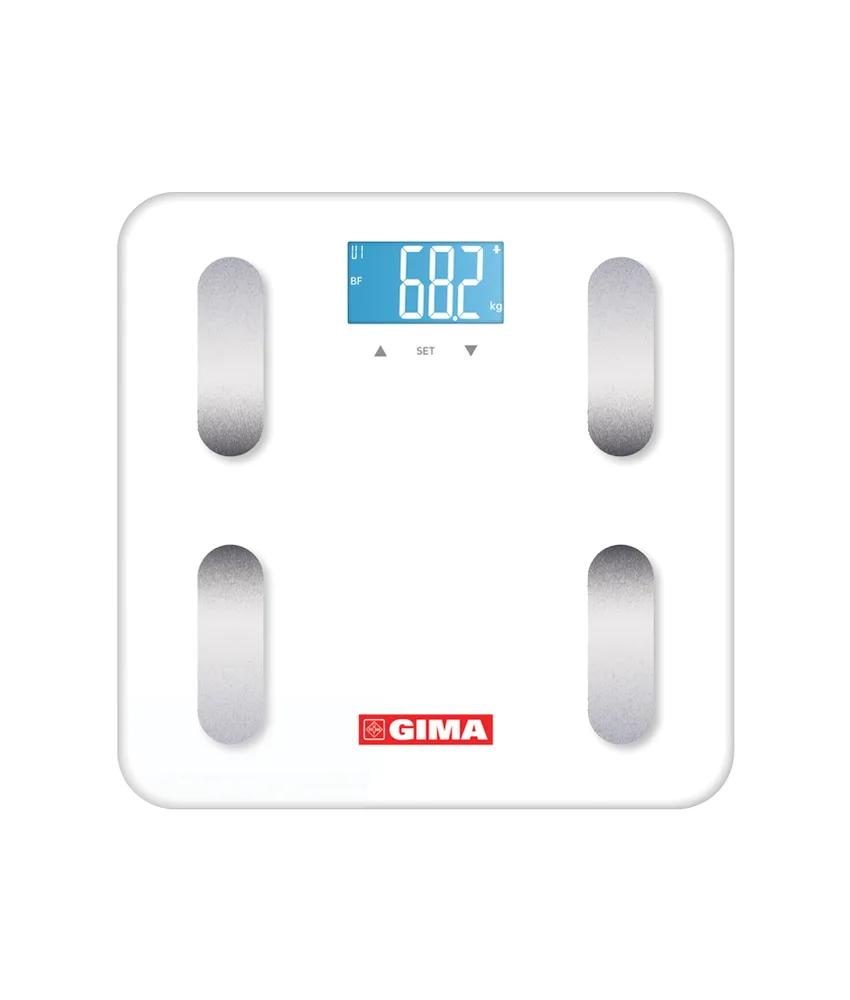 Bilancia body fat Equilibra, 300x300x h 21,6 mm - 4 batterie AAA (incluse)