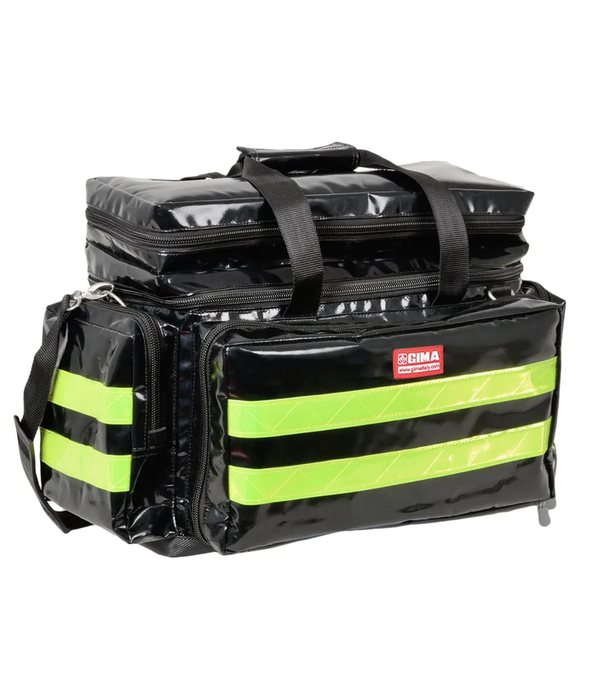Borsa emergenza in PVC nero Smart, 55 x 35 x h 38 cm - robusto e resistente all'acqua.