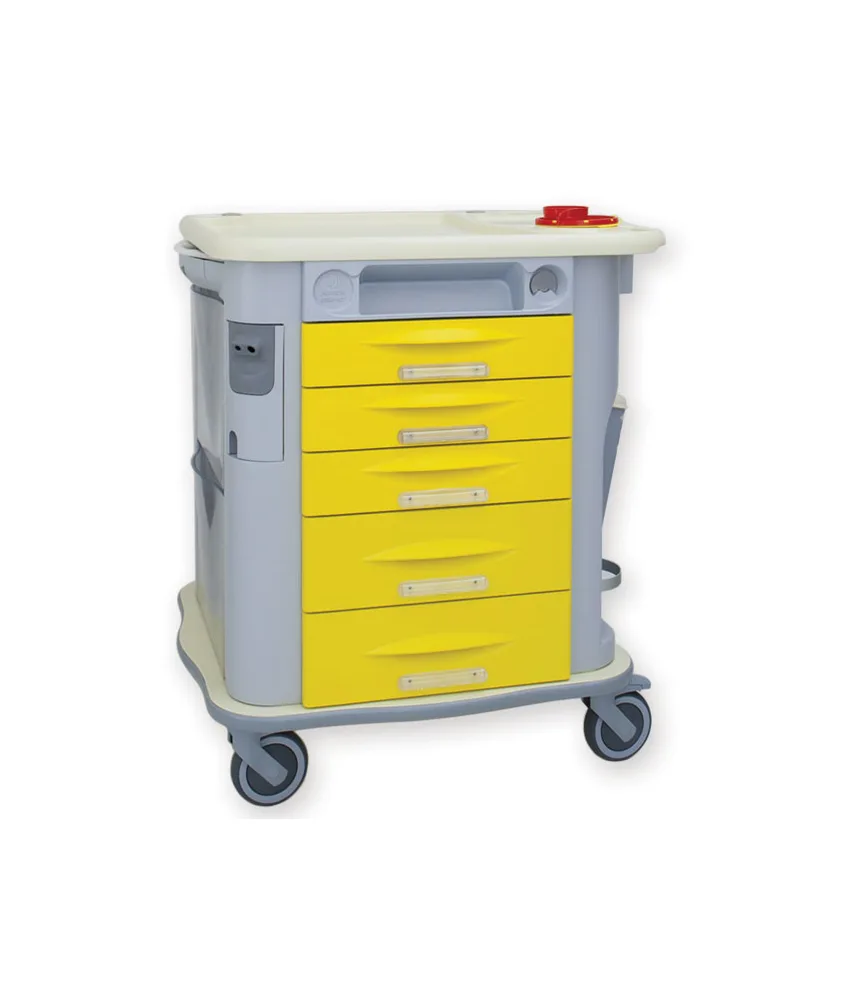 Carrello amagnetico Aurion, 5 cassetti con ruote amagnetiche - 775 x 710 x h 920 mm.