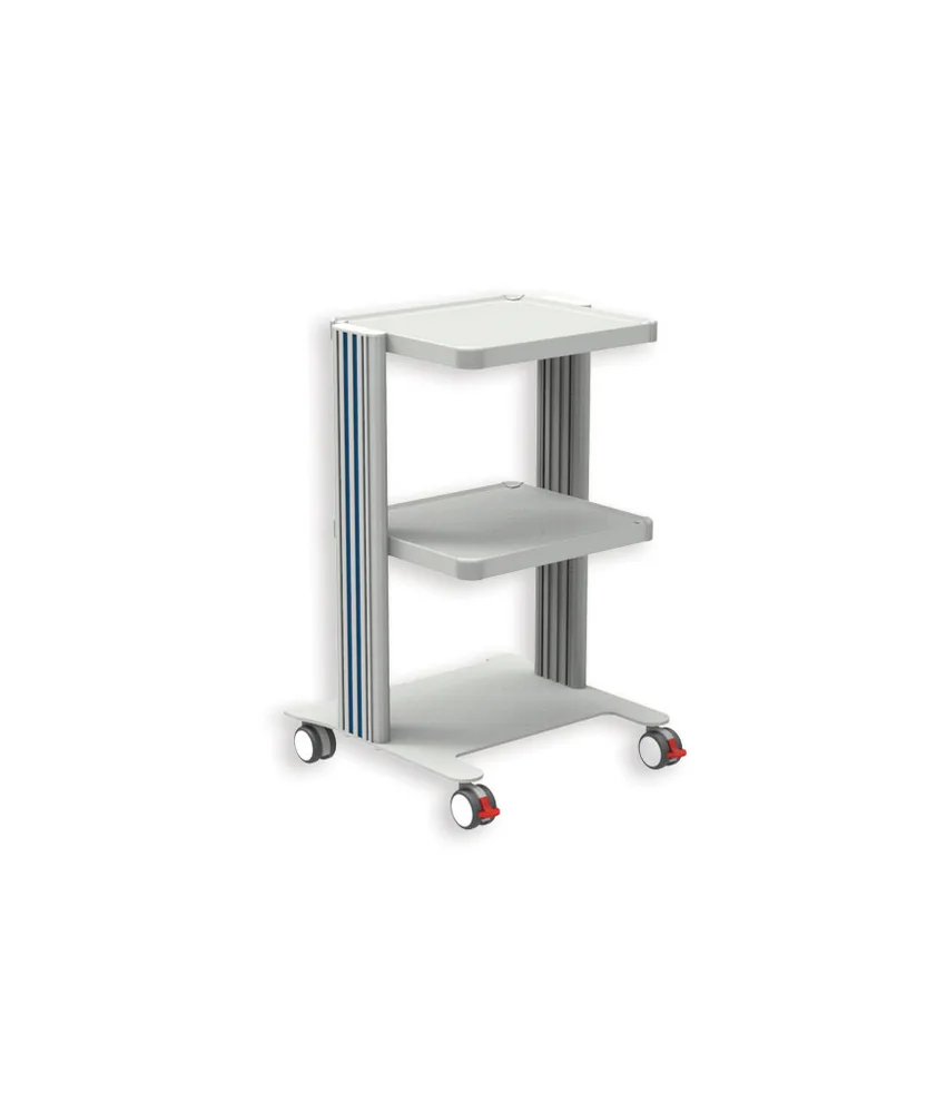 Carrello Easy, varianti con più ripiani - 4 rotelle gemellate Ø 65 mm