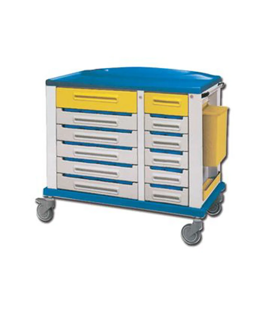 Carrello farmacia, dotati di 4 rotelle pivottanti Ø 125 mm - per riporre facilmente i farmaci