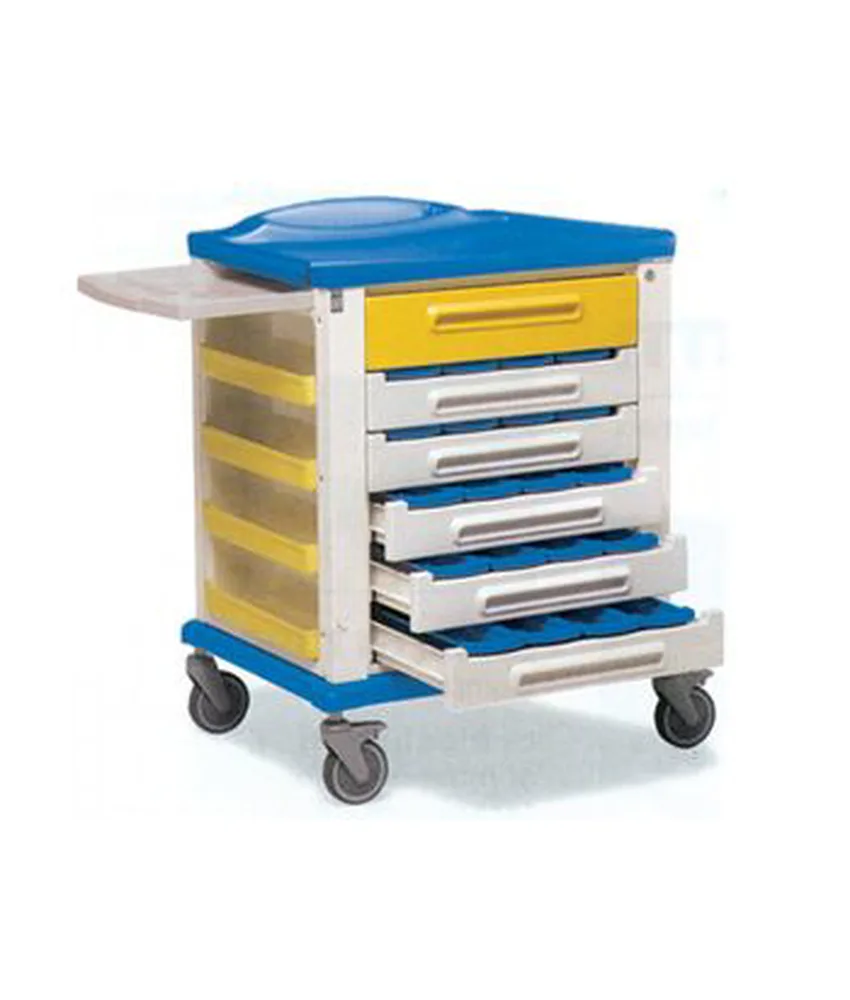 Carrello farmacia, dotati di 4 rotelle pivottanti Ø 125 mm - per riporre facilmente i farmaci