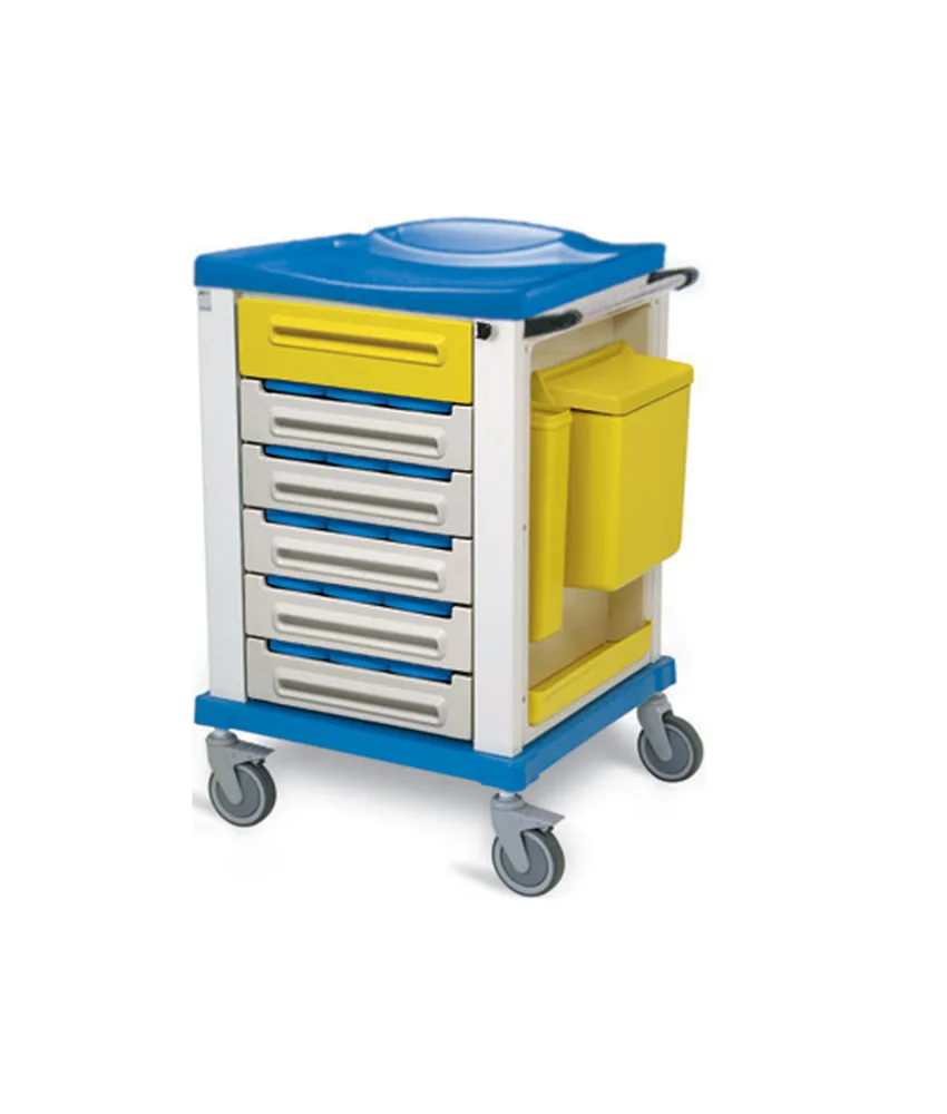 Carrello farmacia, dotati di 4 rotelle pivottanti Ø 125 mm - per riporre facilmente i farmaci