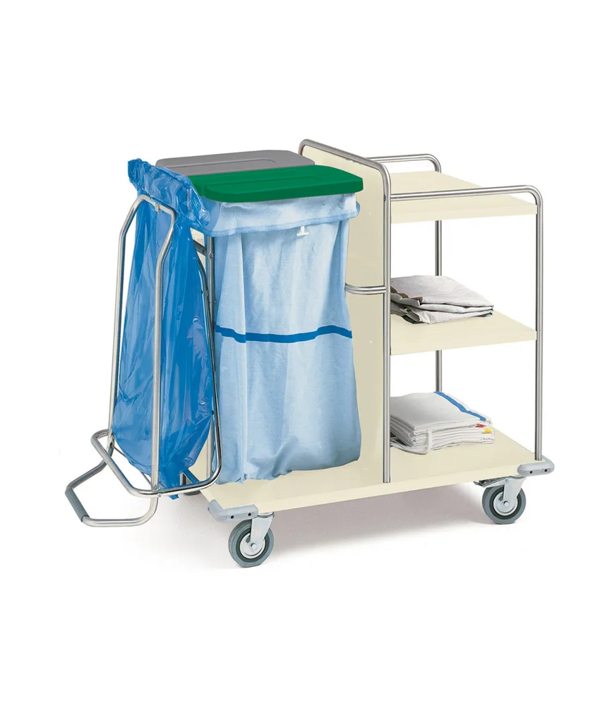 Carrello lavanderia, 4 ruote Ø 125 mm
